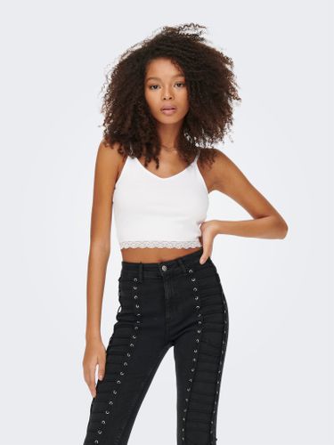Cropped Top With Lace Detail - ONLY - Modalova