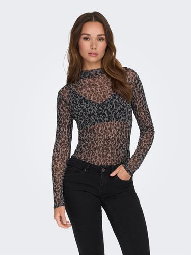 Highneck Mesh Long Sleeved Top - ONLY - Modalova