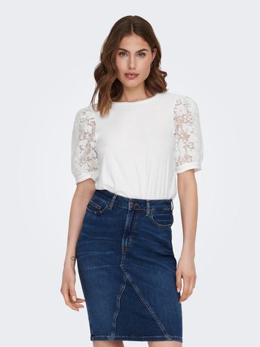Volumen Top With Lace Sleeves - ONLY - Modalova