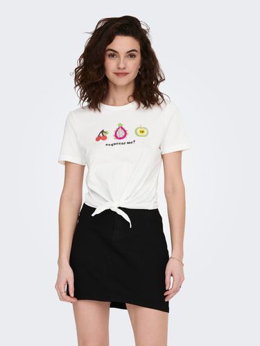 O-neck T-shirt With Knot Detail - ONLY - Modalova