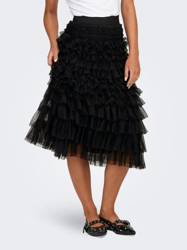 Midi Skirt With Frills - ONLY - Modalova