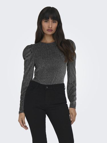 Glitter Top With Puff Sleeves - ONLY - Modalova