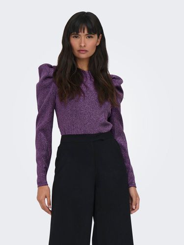 Glitter Top With Puff Sleeves - ONLY - Modalova
