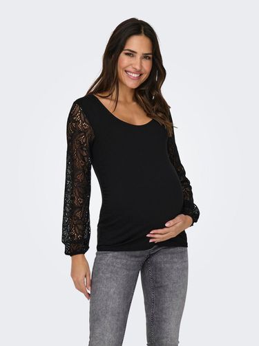 Mama O-neck Top With Lace - ONLY - Modalova