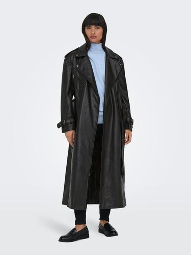 Long Faux Leather Jacket - ONLY - Modalova