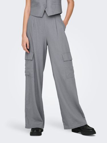 Trousers With Wide Leg Fit And High Waist - ONLY - Modalova