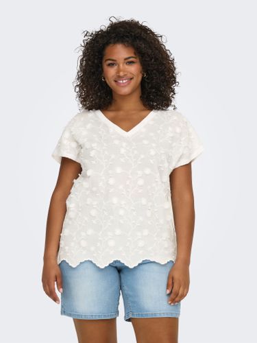 Curvy V-neck Top - ONLY - Modalova