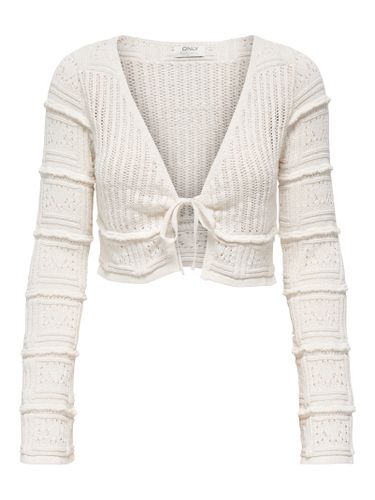 Knitted Cardigan With Tie String - ONLY - Modalova