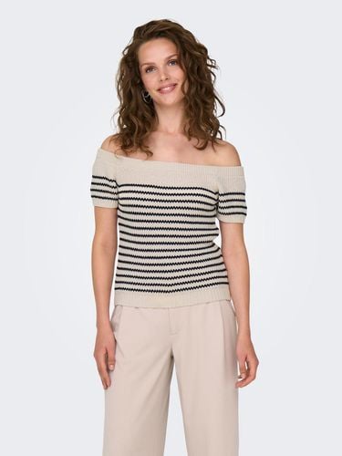 Top Corte Knit De Hombros Descubiertos - ONLY - Modalova