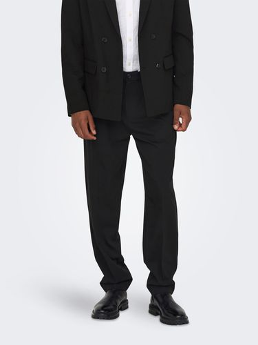 Loose Fit Mid Rise Tailored Trousers - ONLY & SONS - Modalova