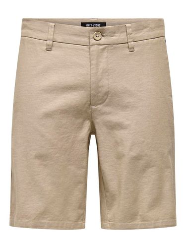 Regular Fit Linen Shorts - ONLY & SONS - Modalova