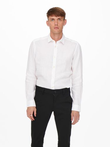 Slim Fit Linen shirt - ONLY & SONS - Modalova