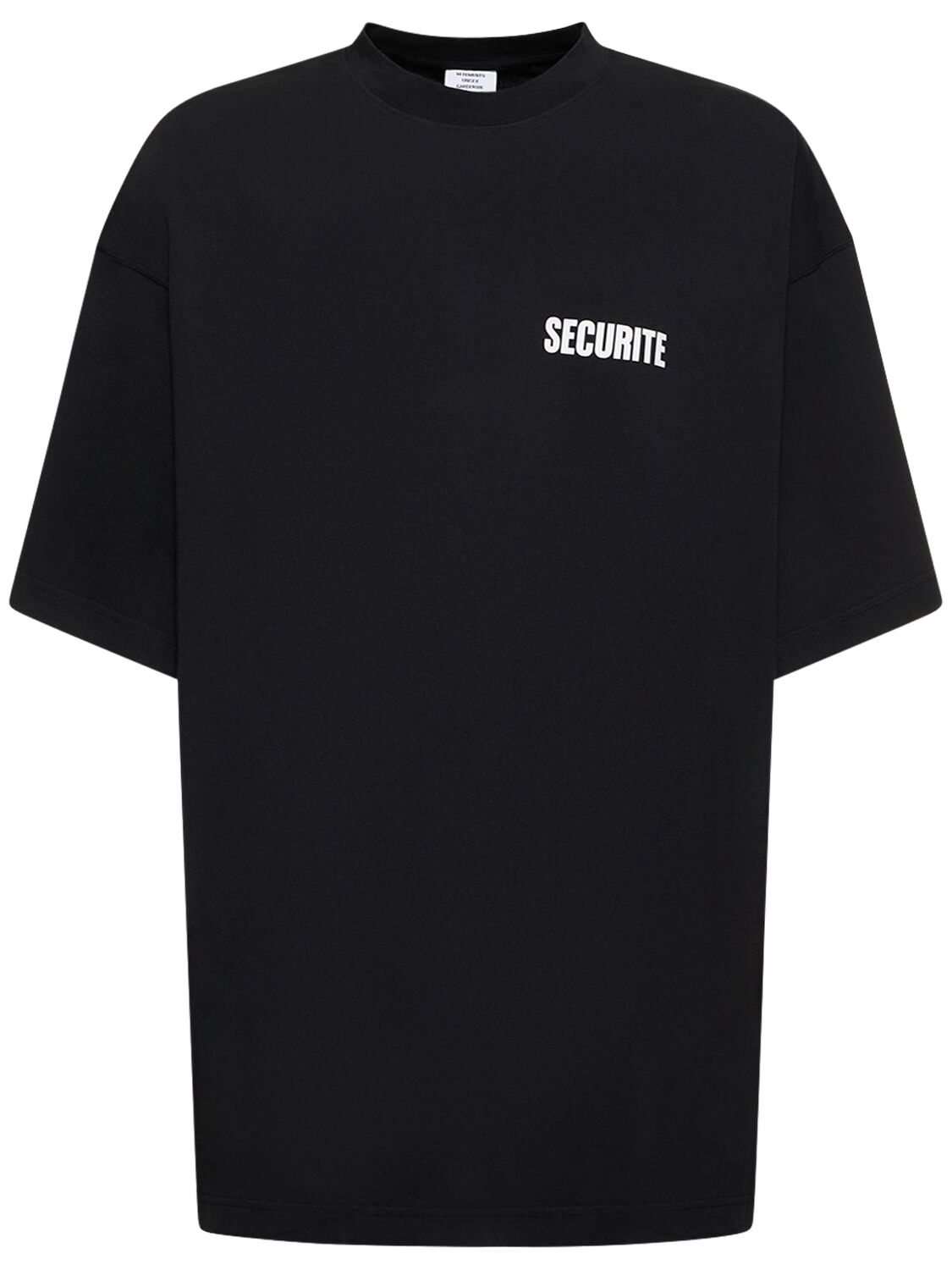 T-shirt Securite In Cotone Con Stampa - VETEMENTS - Modalova
