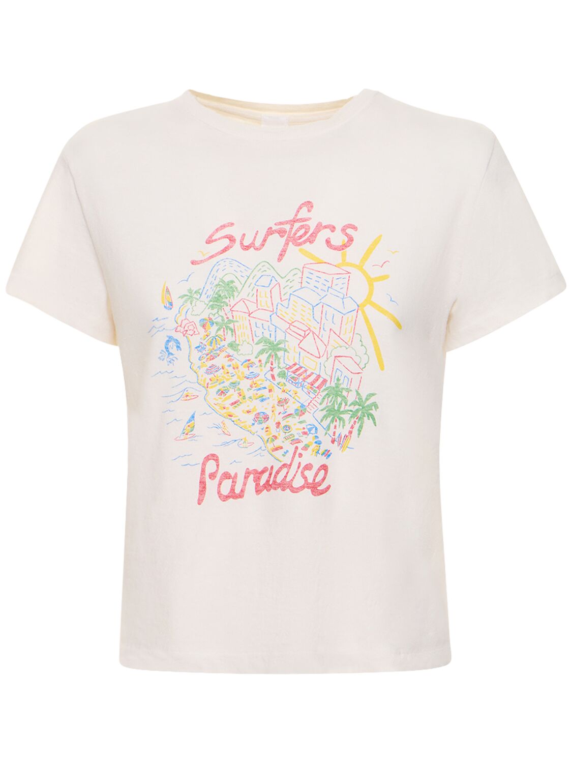 T-shirt Surfers Paradise In Cotone - RE/DONE - Modalova
