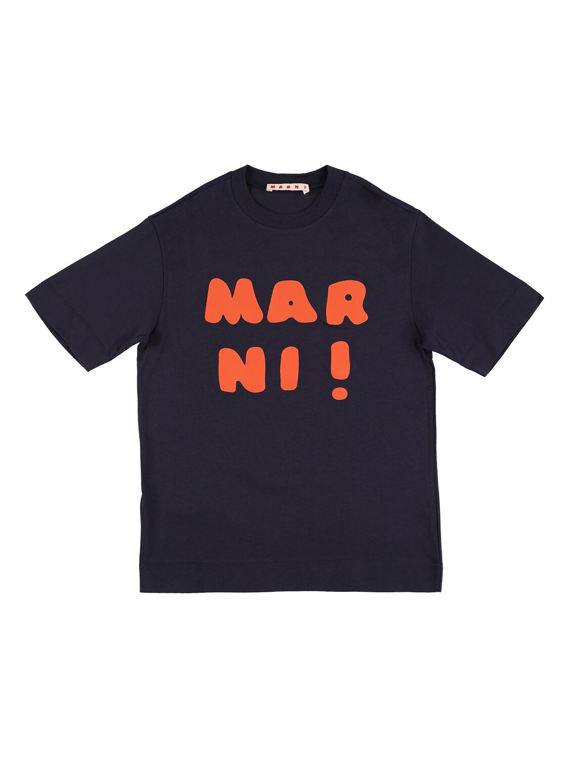 T-shirt In Jersey Di Cotone Con Logo - MARNI JUNIOR - Modalova
