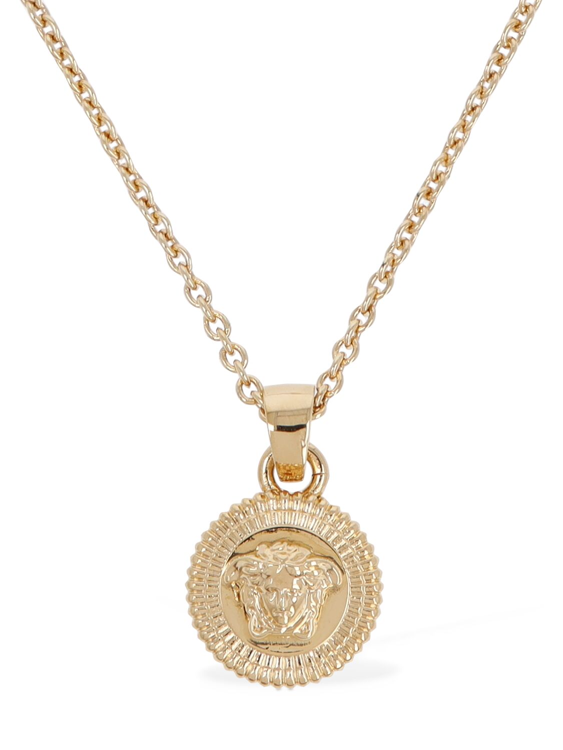 Medusa Coin Charm Necklace - VERSACE - Modalova