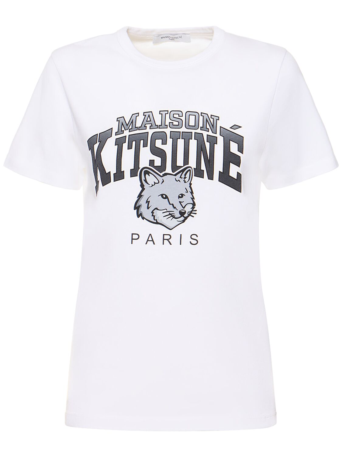 Klassisches T-shirt Aus Baumwole „campus Fox“ - MAISON KITSUNÉ - Modalova