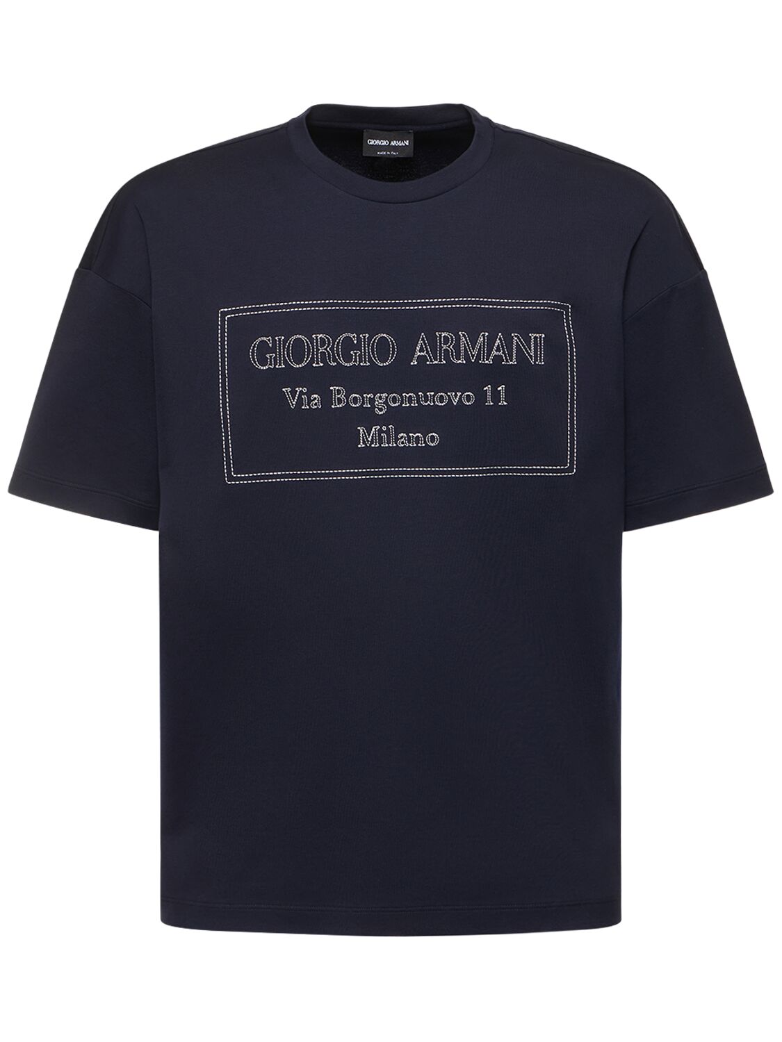 Logo Jersey T-shirt - GIORGIO ARMANI - Modalova