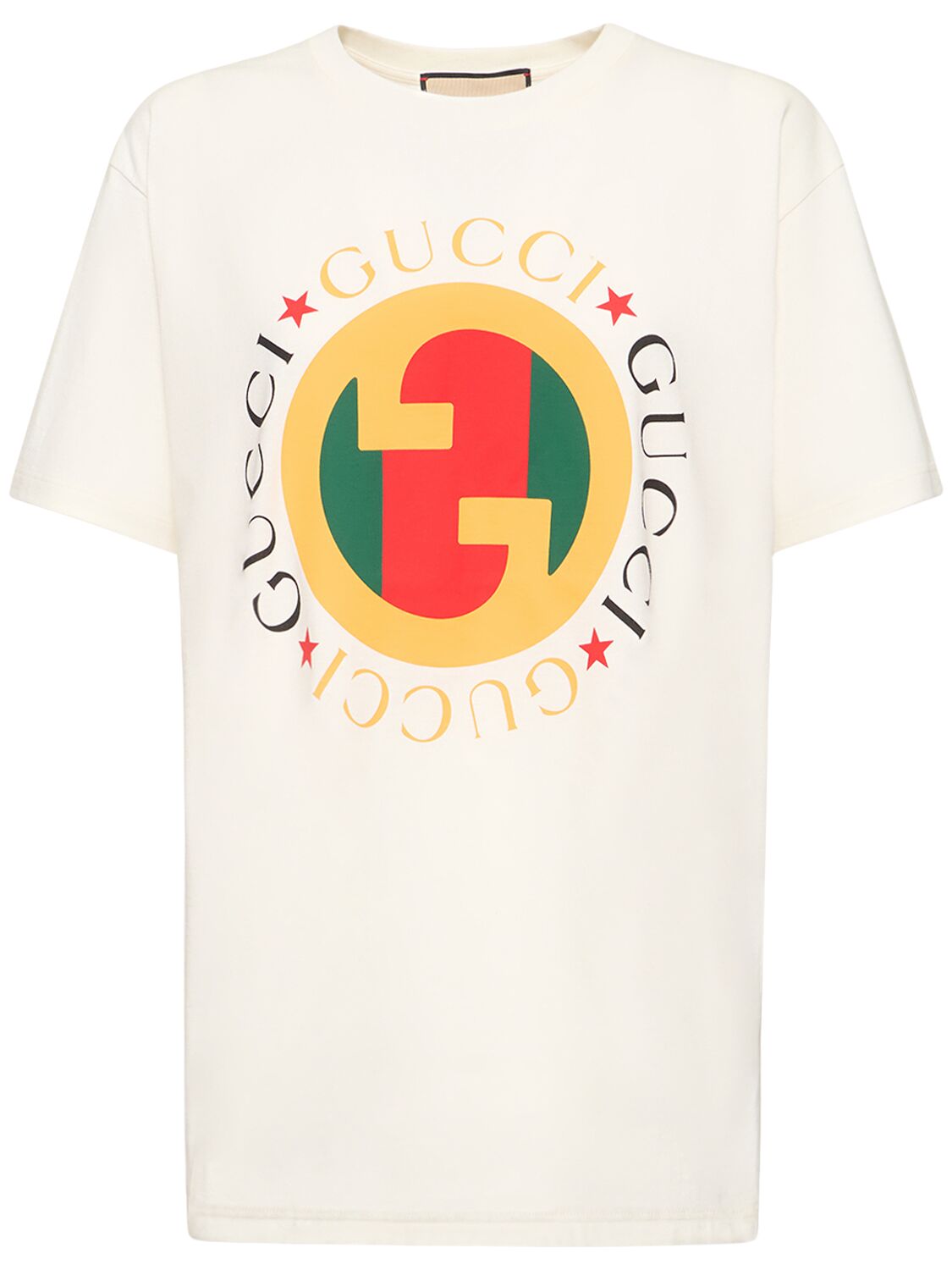 T-shirt In Cotone Con Stampa - GUCCI - Modalova