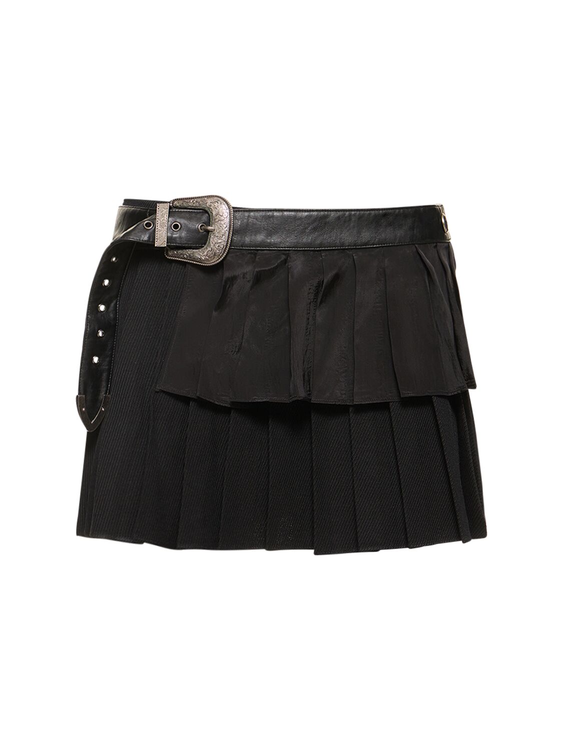 Birdie Wool Double Pleated Mini Skirt - ANDERSSON BELL - Modalova