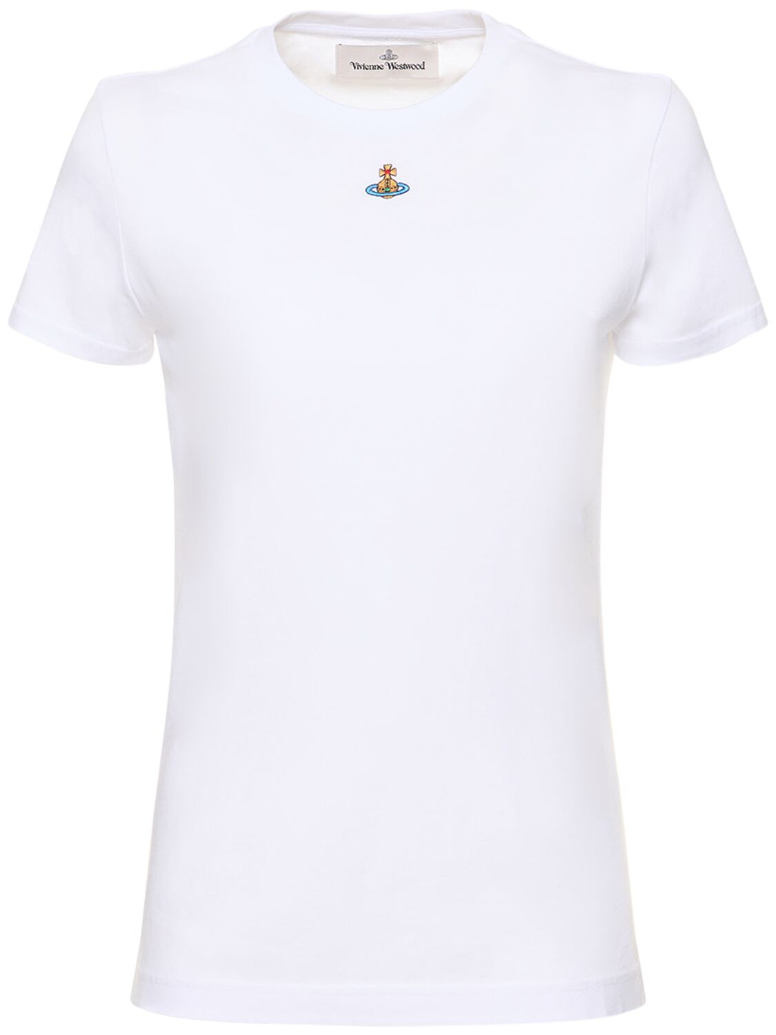 T-shirt Orb In Jersey Di Cotone Con Logo - VIVIENNE WESTWOOD - Modalova