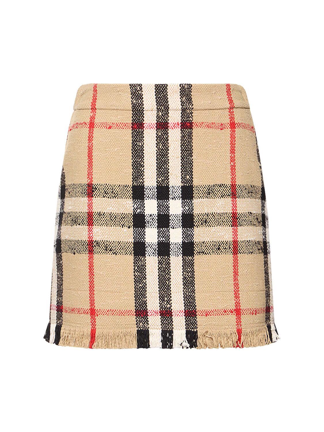 Catia Check Cotton & Wool Mini Skirt - BURBERRY - Modalova