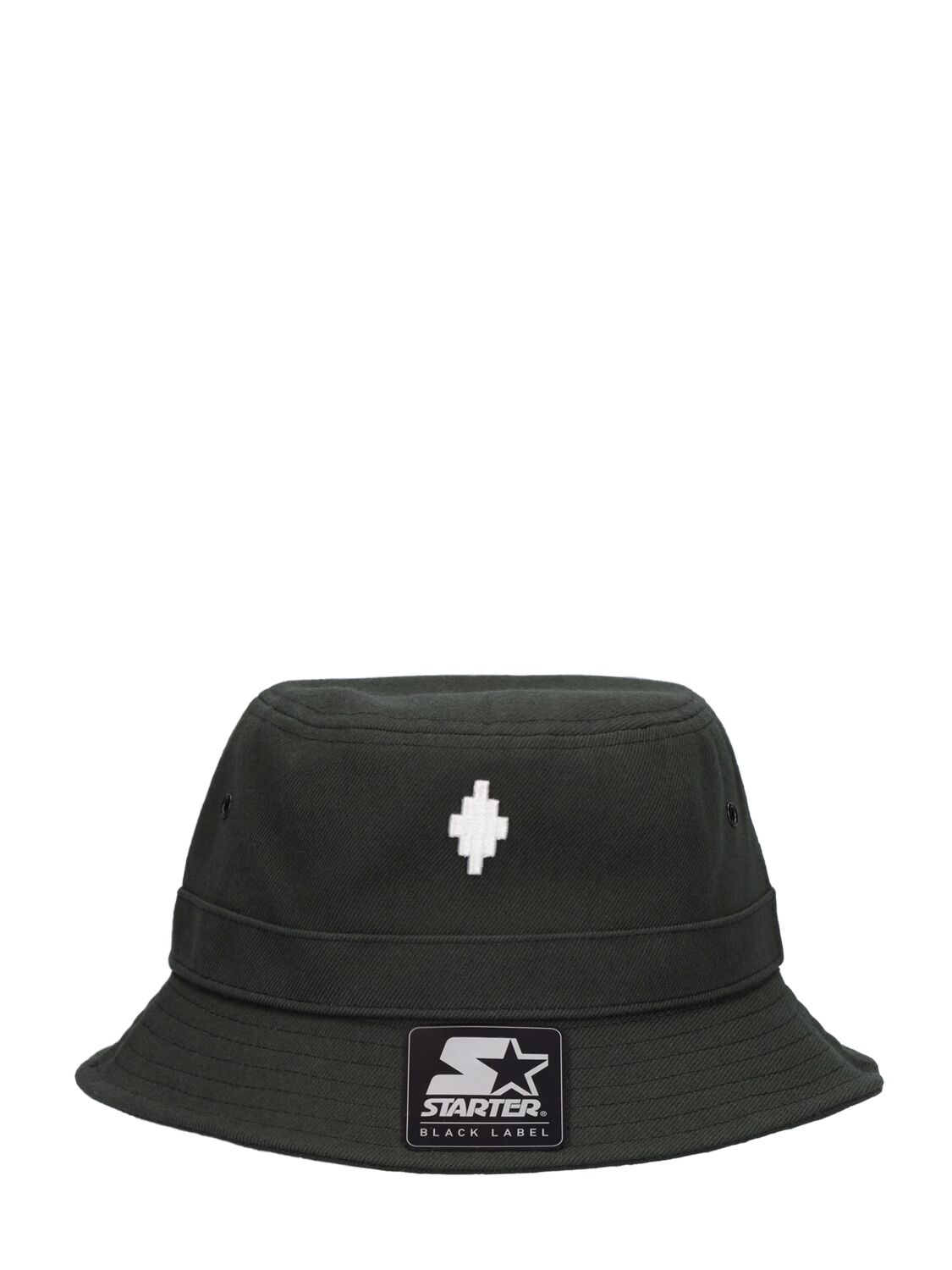 Cross Logo Embroidery Cotton Bucket Hat - MARCELO BURLON COUNTY OF MILAN - Modalova