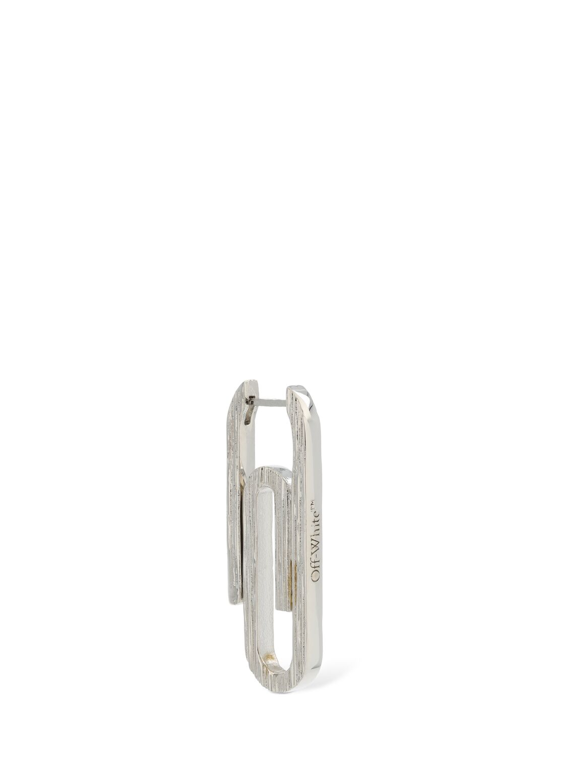 Texture Paperclip Brass Mono Earring - OFF-WHITE - Modalova