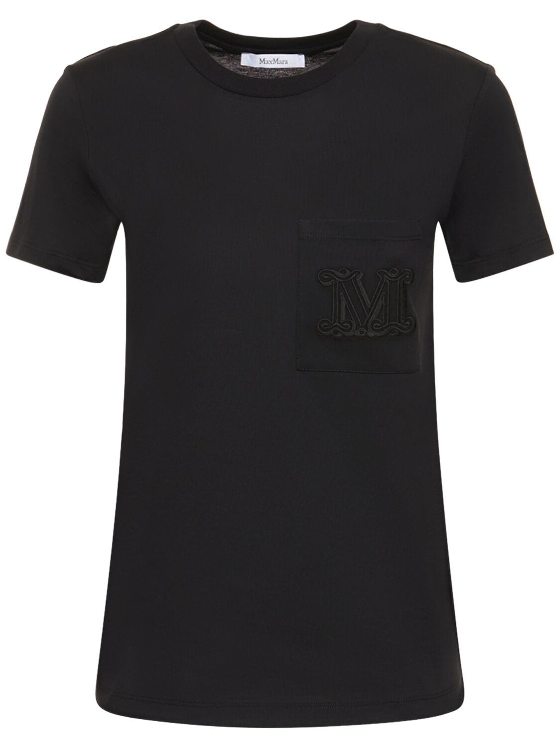 T-shirt In Jersey Di Cotone Con Logo - MAX MARA - Modalova