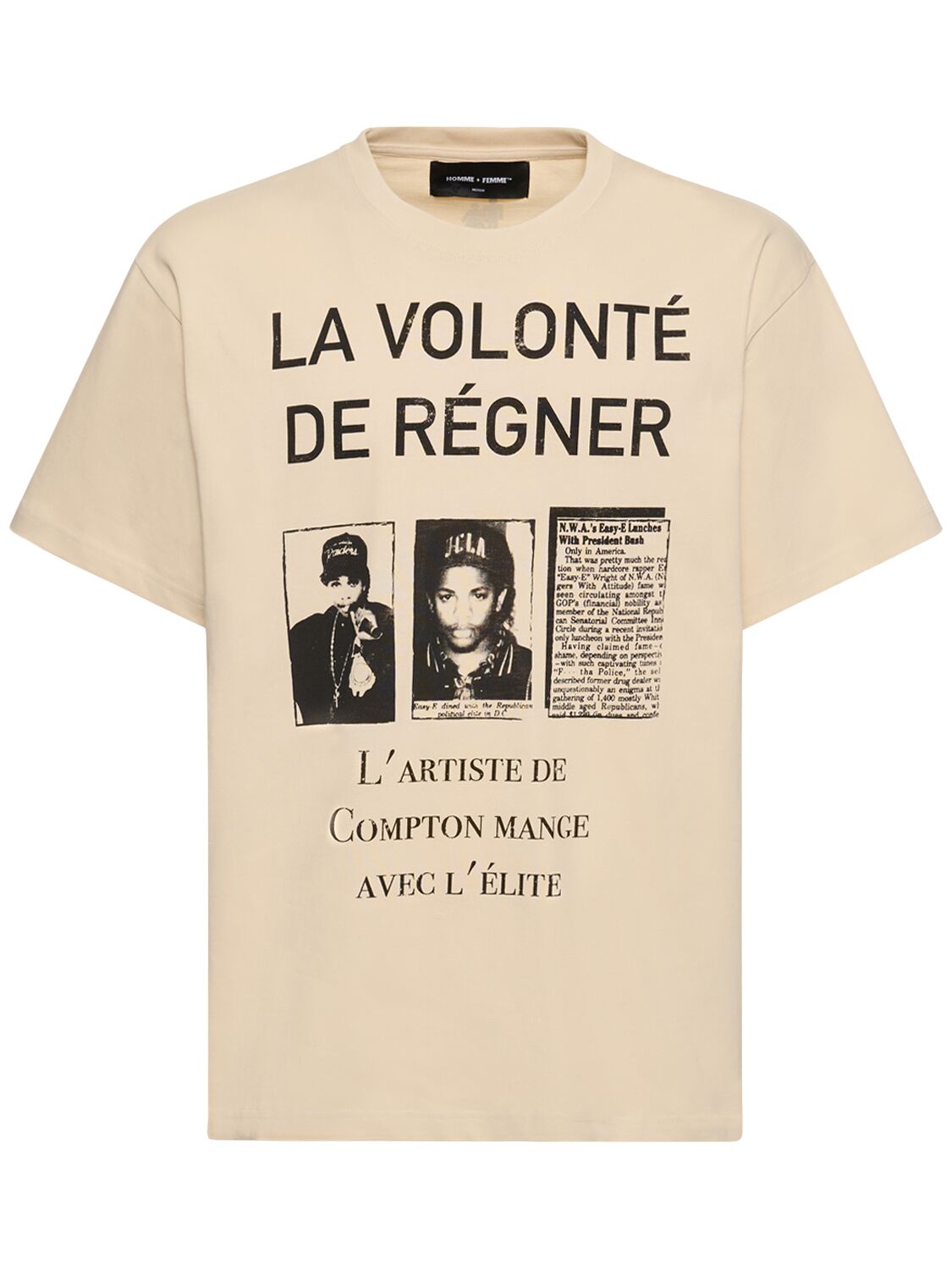 T-shirt Aus Baumwolljersey "white House" - HOMME + FEMME LA - Modalova