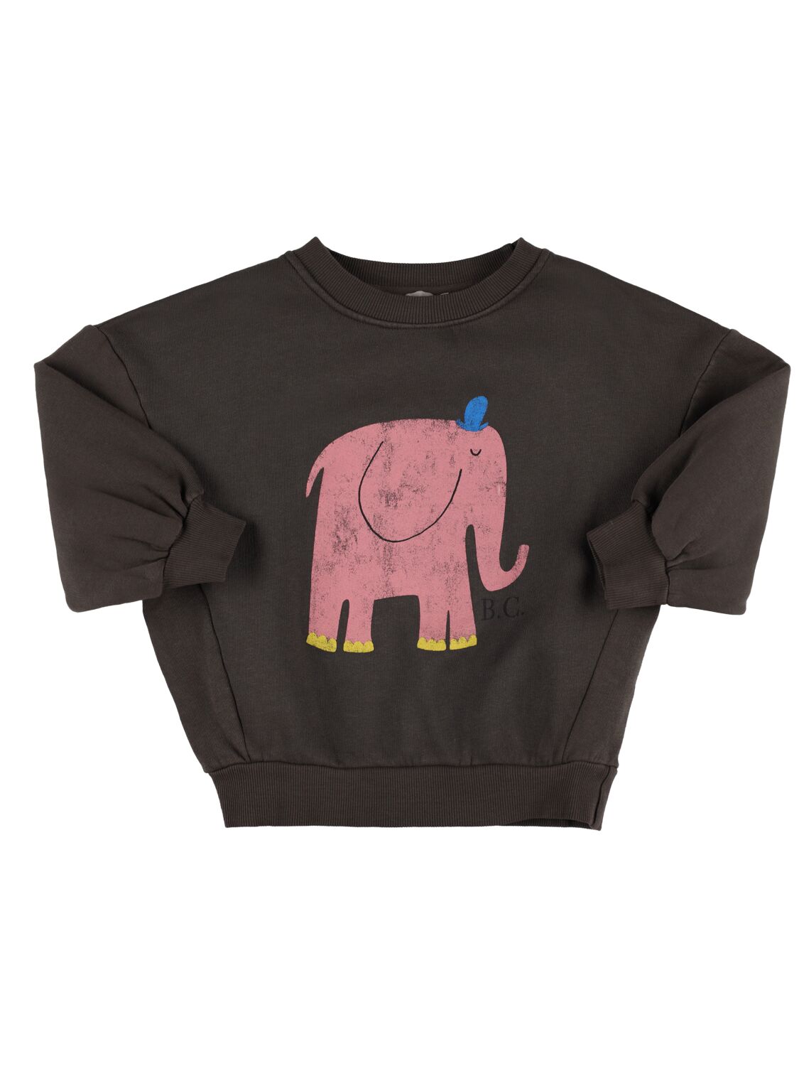 Elephant Print Organic Cotton Sweatshirt - BOBO CHOSES - Modalova