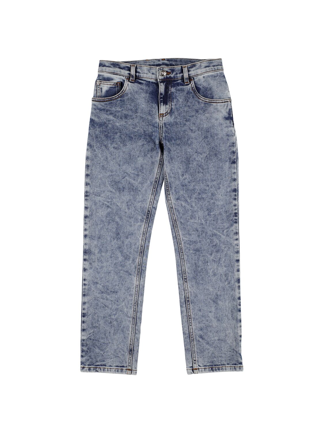 Jeans In Denim Di Cotone - VERSACE - Modalova