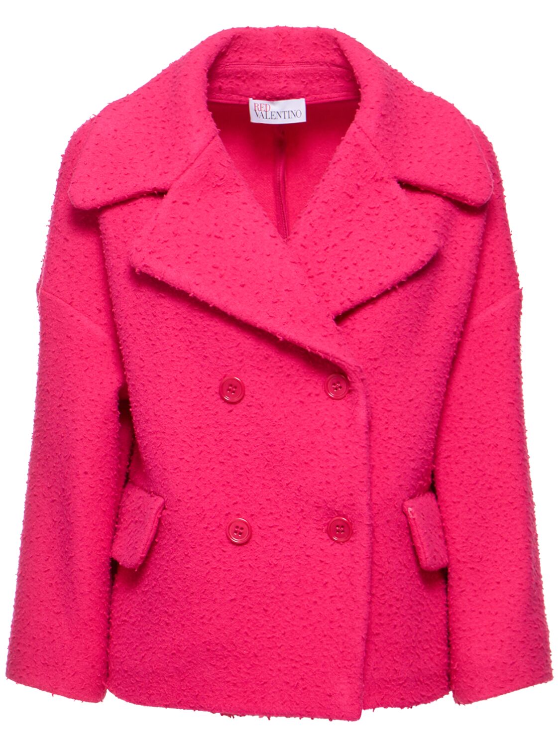 Double Breasted Wool Coat - RED VALENTINO - Modalova