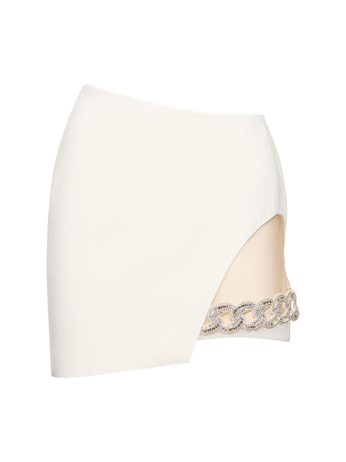 Cady Asymmetrical Mini Skirt W/chain - DAVID KOMA - Modalova