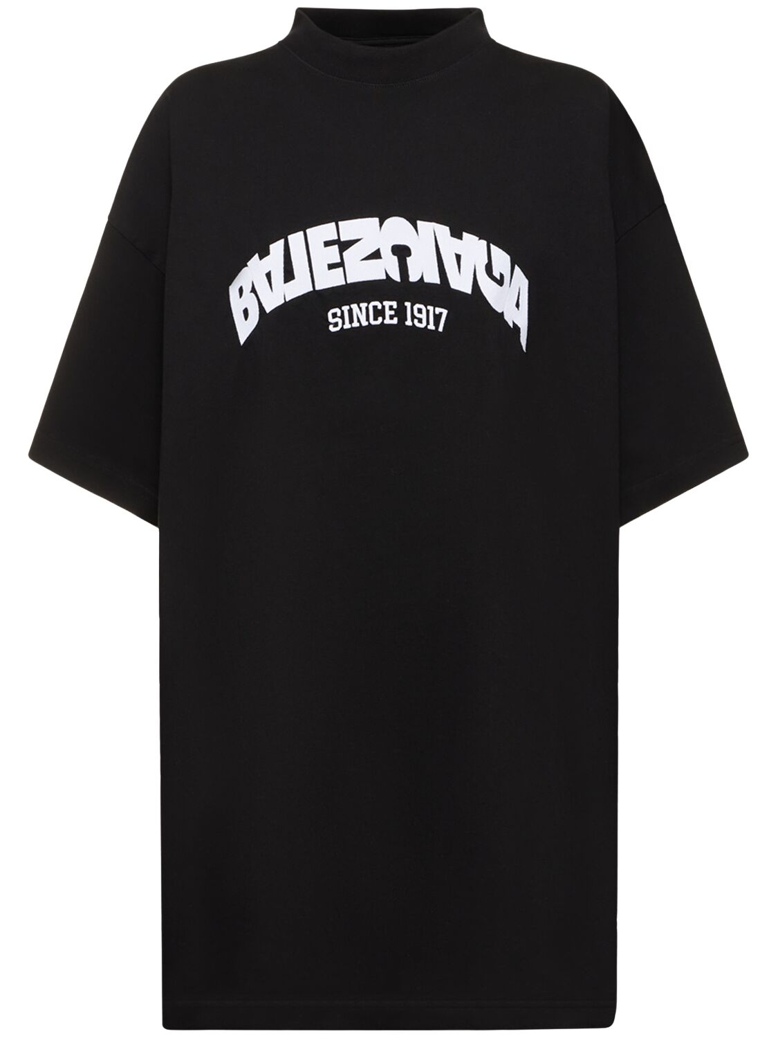 Logo Oversize Cotton Jersey T-shirt - BALENCIAGA - Modalova