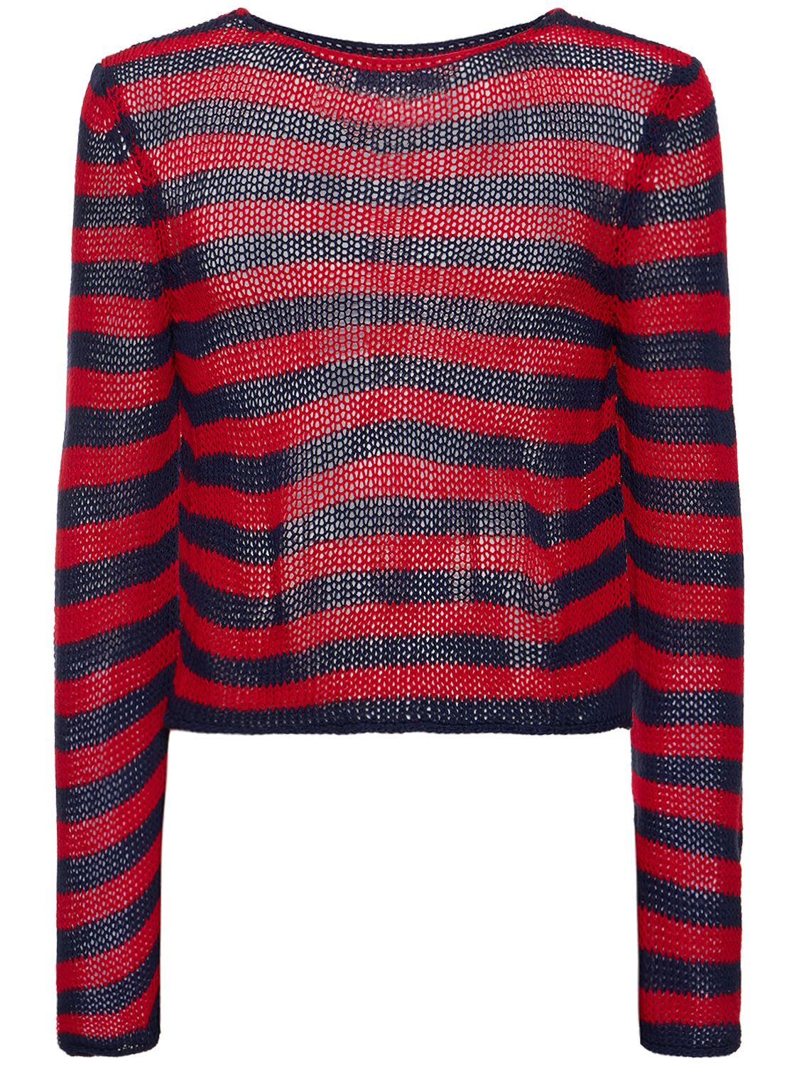 Striped Acrylic Sweater W/ Slashed Neck - JADED LONDON - Modalova