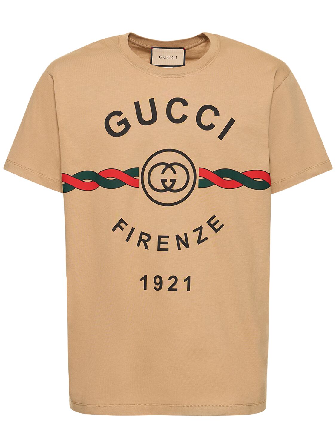 The North Face X Gucci Cream Logo Printed Cotton Oversized T-Shirt M Gucci