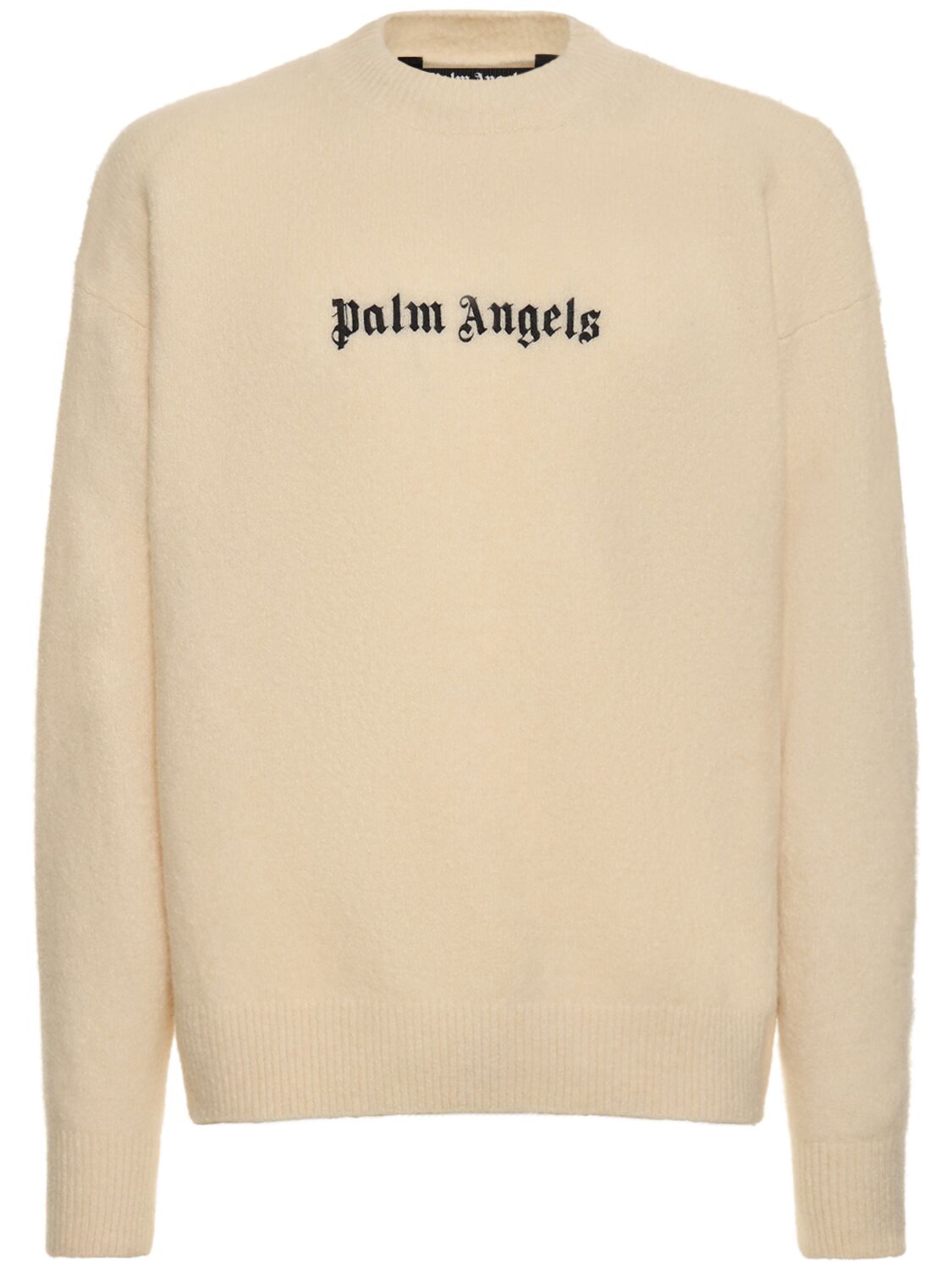 Classic Logo Wool Blend Sweater - PALM ANGELS - Modalova