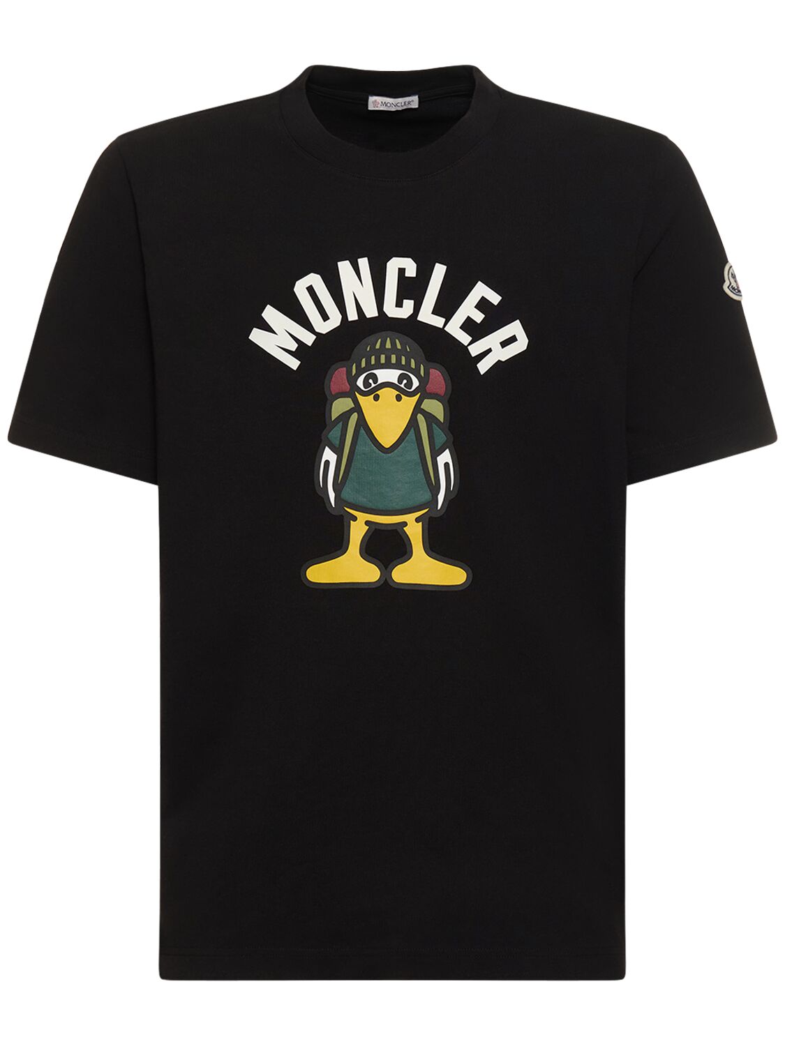 Logo Cotton Jersey T-shirt - MONCLER - Modalova