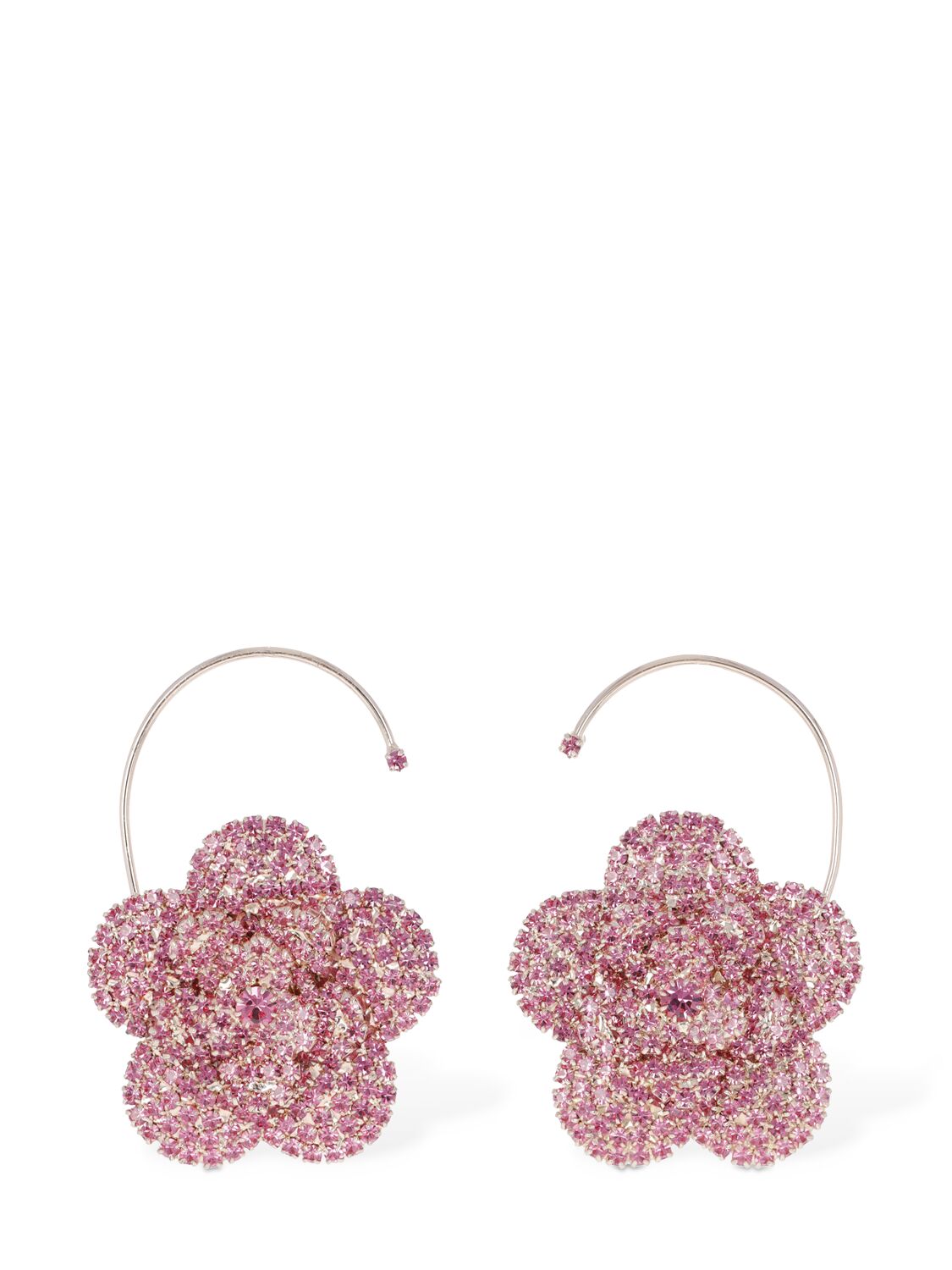 Crystal Flower Earrings W/ Hook - MAGDA BUTRYM - Modalova