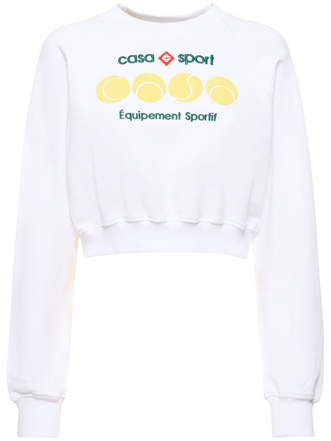 Casa Sport Cropped Jersey Sweatshirt - CASABLANCA - Modalova