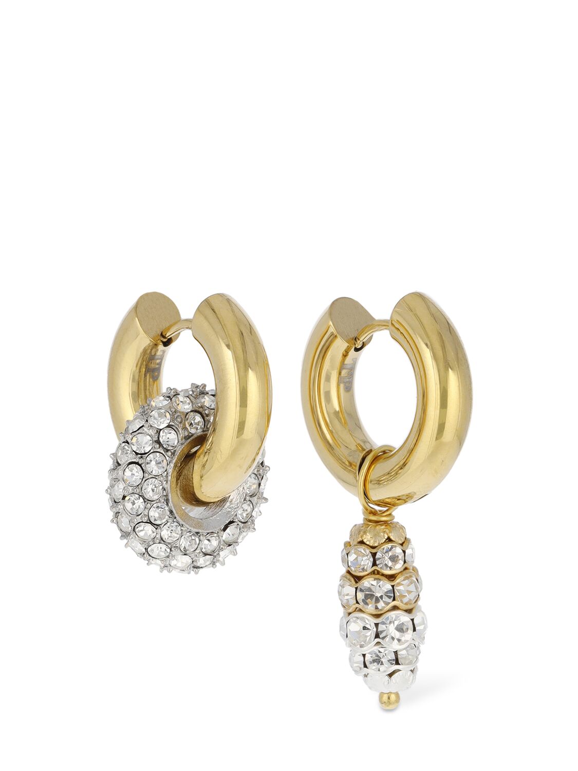 Crystal Charm Mismatched Earrings - TIMELESS PEARLY - Modalova