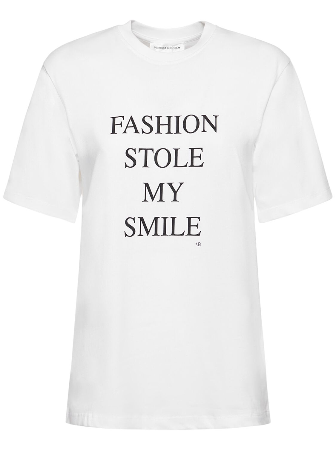 Slogan Cotton T-shirt - VICTORIA BECKHAM - Modalova