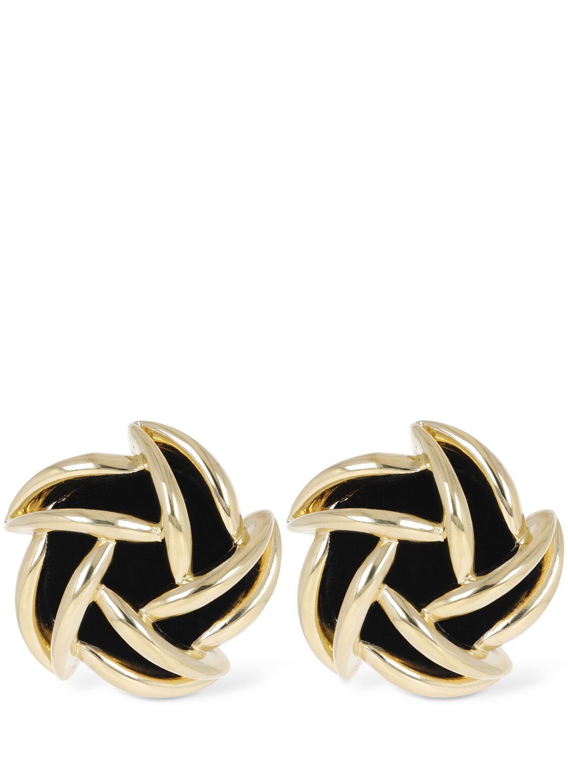 Vintage Spiral Brass Earrings - SAINT LAURENT - Modalova