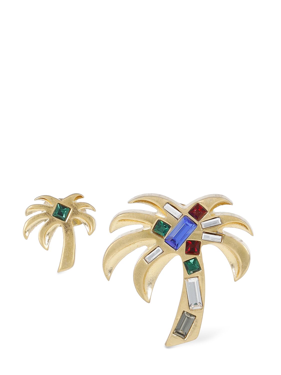 Palm Brass Embellished Earrings - PALM ANGELS - Modalova