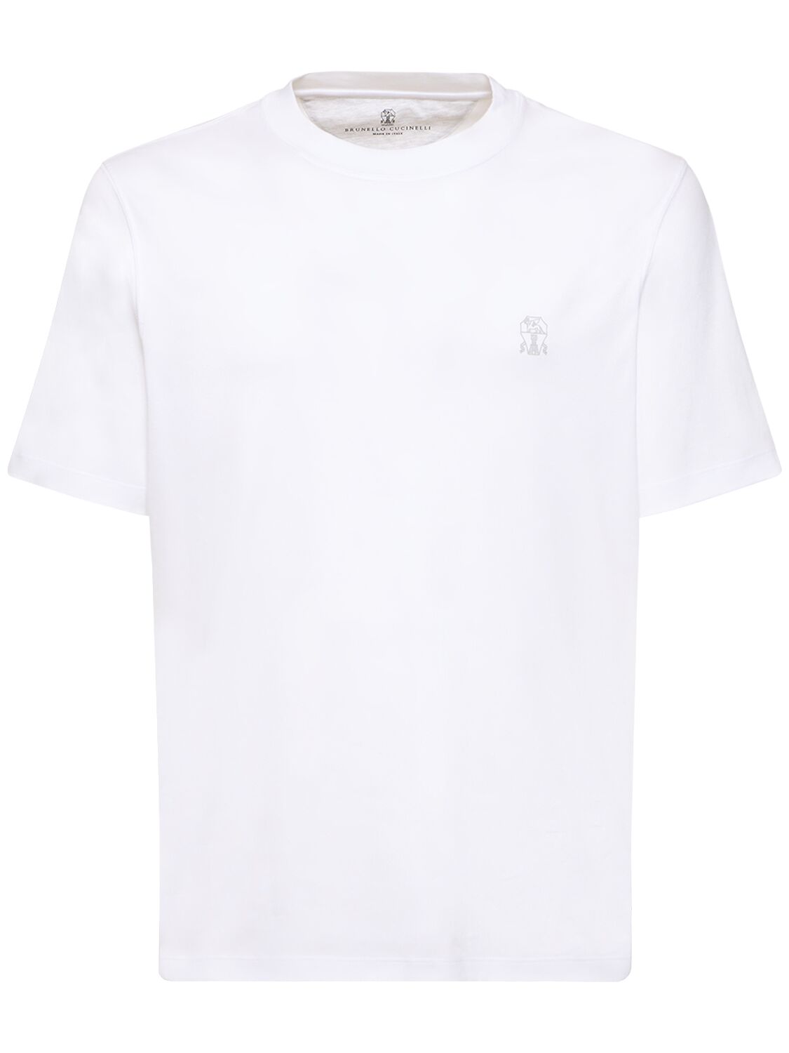 Hombre Camiseta De Jersey De Algodón Con Logo M - BRUNELLO CUCINELLI - Modalova