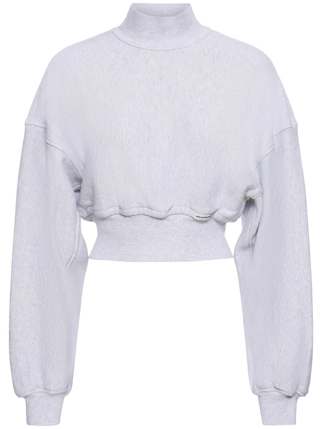 Cropped Cotton Turtleneck Sweater - ALEXANDER WANG - Modalova