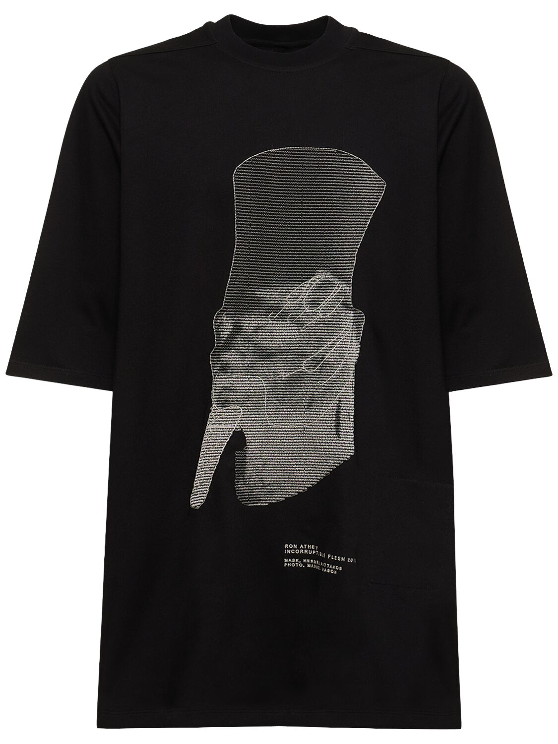 Ron Jumbo Embroidered Cotton T-shirt - RICK OWENS - Modalova