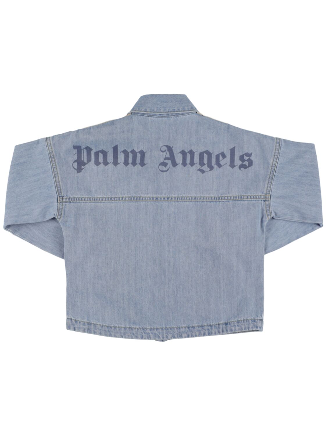 Giacca Pa Track In Cotone Chambray - PALM ANGELS - Modalova