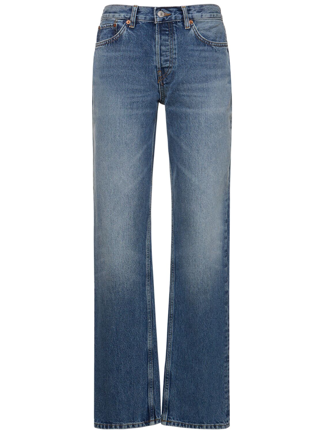 Easy Straight Cotton Denim Jeans - RE/DONE - Modalova